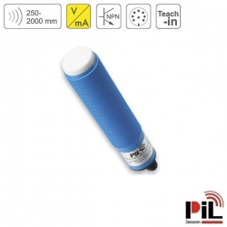 CẢM BIẾN SIÊU ÂM ĐO MỨC P44-200-M30-UI2N-CM12 (2000mm, 2 x NPN, NO/NC, 0-10V, 4-20mA)