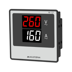ĐỒNG HỒ ĐO ĐIỆN ÁP, DÒNG ĐIỆN 1 PHA MULTISPAN AV12